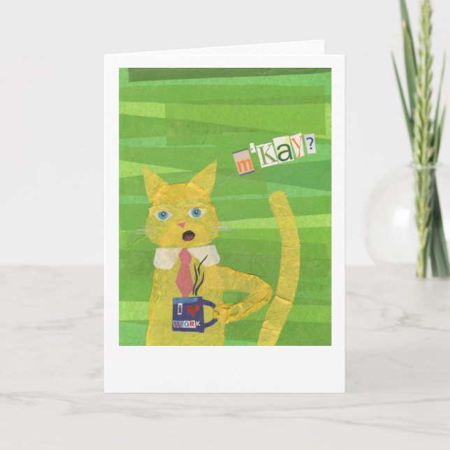 M'Kay? Office Cat card (Front)