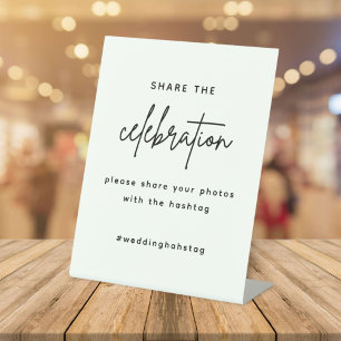 Mkdern Share the love wedding hahshtag sign