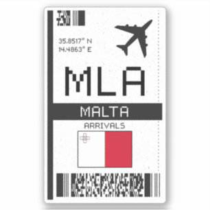 MLA Malta Boarding Pass - Airport Travel