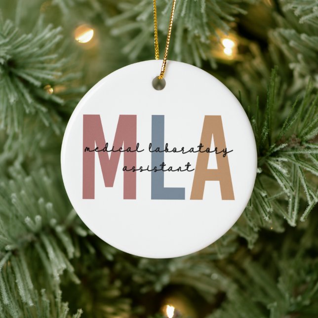 MLA Medical Laboratory Assistant Ceramic Tree Decoration (Tree)