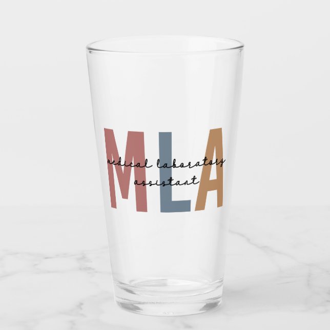 MLA Medical Laboratory Assistant Glass (Front)