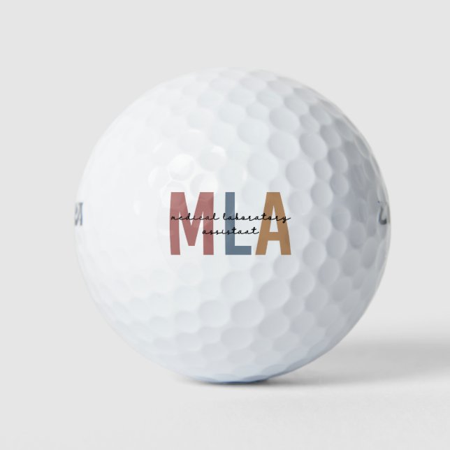 MLA Medical Laboratory Assistant Golf Balls (Front)