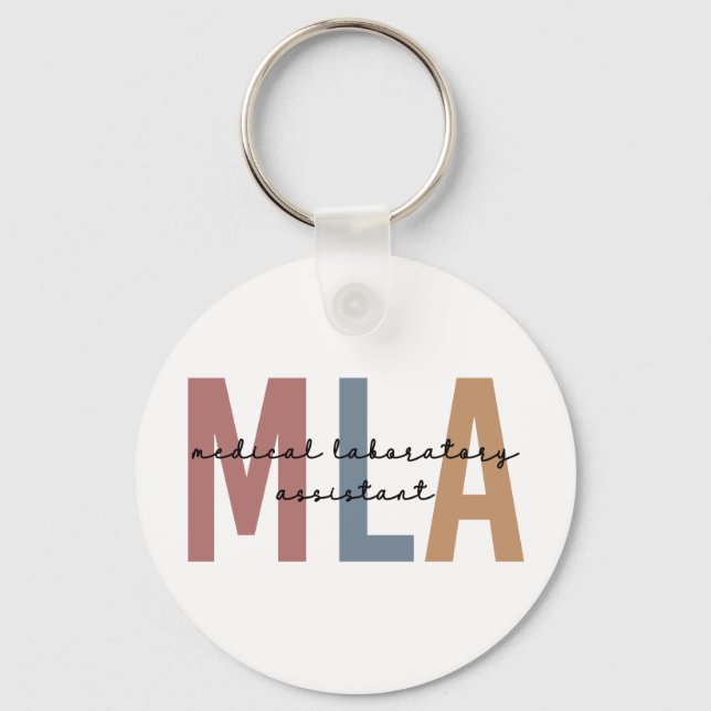 MLA Medical Laboratory Assistant Key Ring (Front)