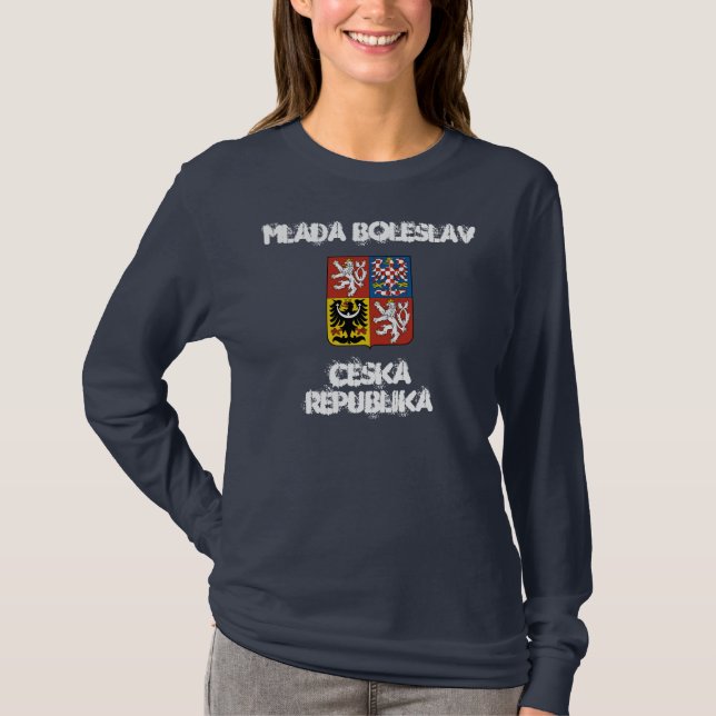 Mlada Boleslav, Czech Republic with coat of arms T-Shirt (Front)