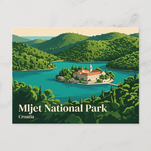 Mljet National Park Croatia Postcard (Front)