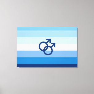 MLM Gay Male Pride Flag Canvas Print