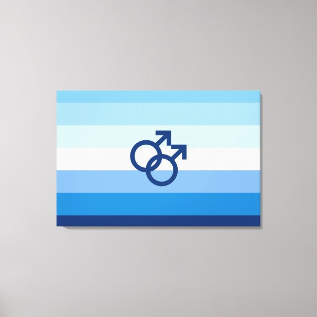 MLM Gay Male Pride Flag Canvas Print (Front)