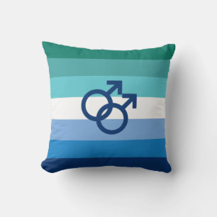 MLM Gay Male Pride Flag Cushion