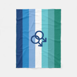 MLM Gay Male Pride Flag Fleece Blanket