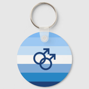 MLM Gay Male Pride Flag Key Ring