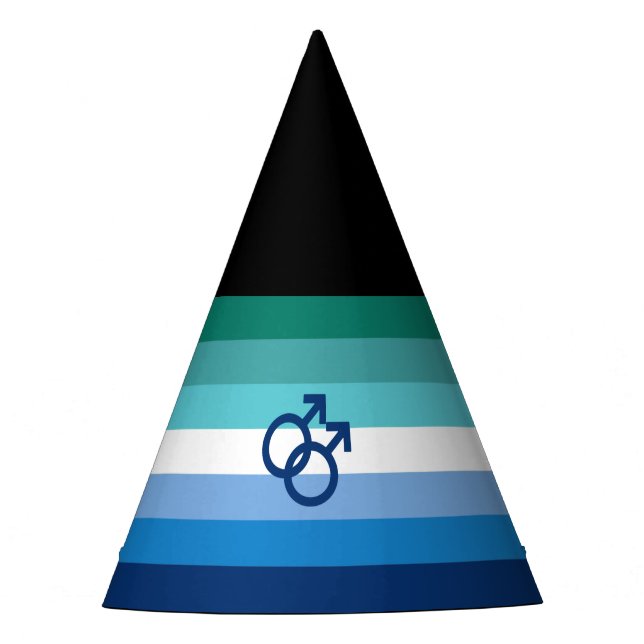 MLM Gay Male Pride Flag Party Hat (Front)