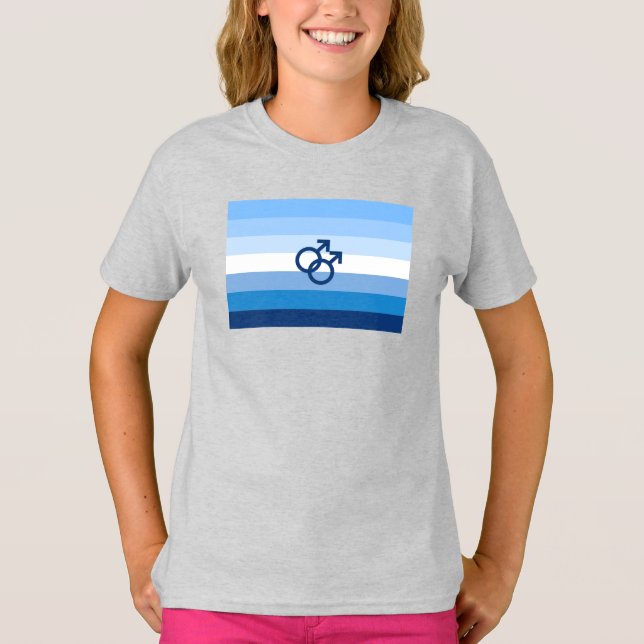 MLM Gay Male Pride Flag T-Shirt (Front)