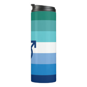 MLM Gay Male Pride Flag Thermal Tumbler