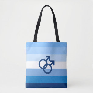 MLM Gay Male Pride Flag Tote Bag