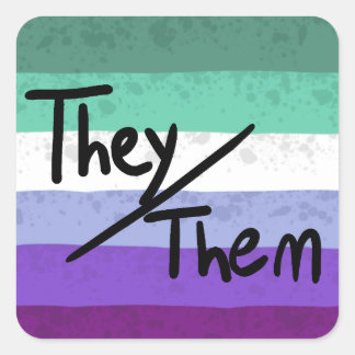 mlm gay they/them pronouns sticker