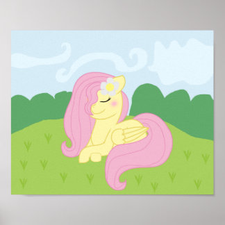 Mlp Fluttershy Drawn in own style poster! Poster