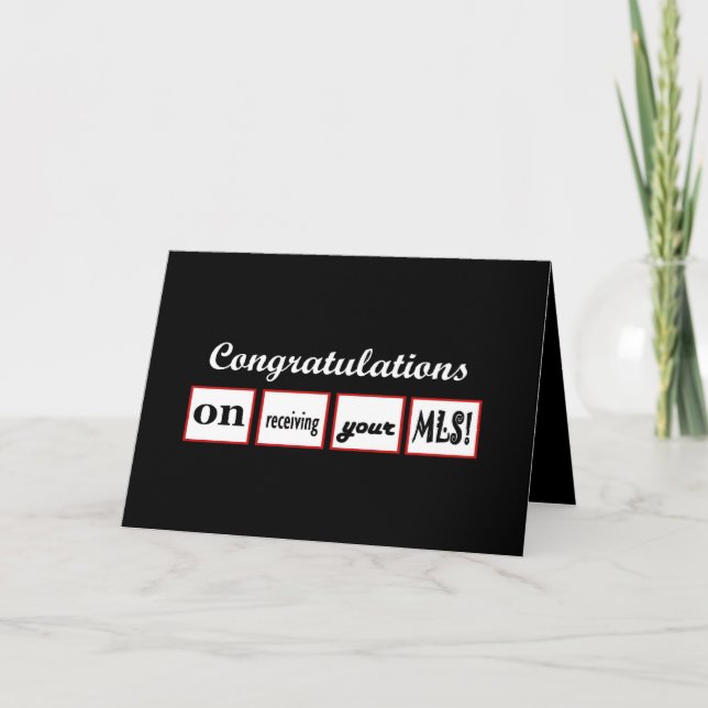 MLS Degree - CUSTOM NAME Congratulations - Card (Front)