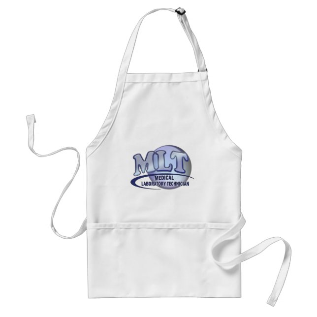 MLT FunBlue LOGO - MEDICAL LABORATORY TECHNICIAN Standard Apron (Front)