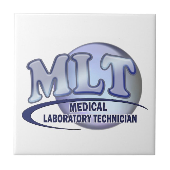 MLT FunBlue LOGO - MEDICAL LABORATORY TECHNICIAN Tile (Front)