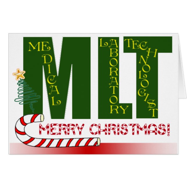 MLT MERRY CHRISTMAS - MEDICAL LAB TECH (Front Horizontal)