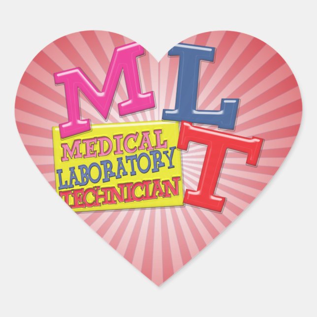 MLT WHIMSICAL FUN ACRONYM LETTERS LABORATORY HEART STICKER (Front)