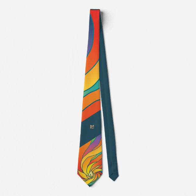 MLTS Chalice Art Colour Tie, Dark Blue Tie (Front)