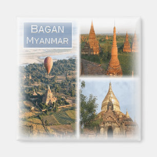 MM0011 Asia, Myanmar, Bagan, Pagoda,  fridge Magnet
