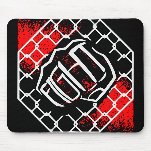 MMA Cage Fighting Fist  #USAPatriotGraphics  © Mouse Pad (Front)