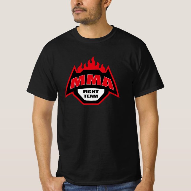 MMA Fight Team Fire Emblem T-Shirt (Front)
