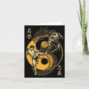 MMA Fighter Dragon Yin Yang Knee Kick Mixed Card