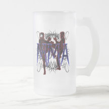 MMA Fighters Frosted Beer Glass