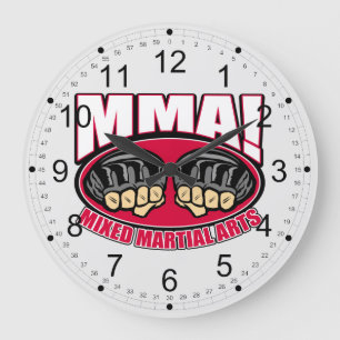 MMA Fists Large Clock