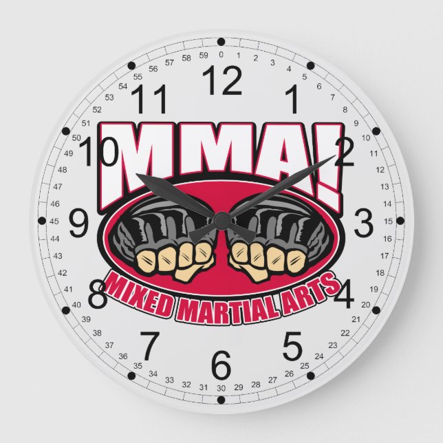 MMA Fists Large Clock (Front)