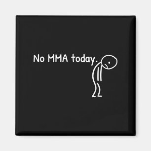 MMA Funny Sad Stickman Mixed Martial Arts Men Magnet