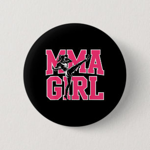 MMA Girl Boxing 6 Cm Round Badge