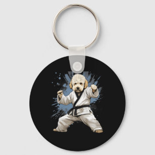 Mma Goldendoodle Dog Karate  Key Ring