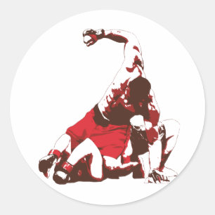 MMA Ground & Pound Classic Round Sticker