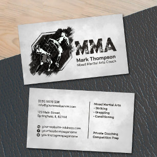 MMA - Mixed Martial Arts Training Business Card