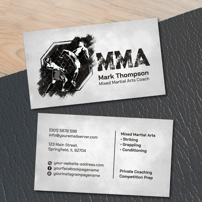 MMA - Mixed Martial Arts Training Business Card (Creator Uploaded)