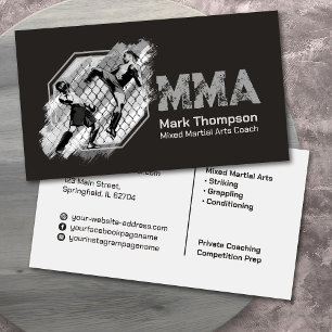 MMA - Mixed Martial Arts Training Business Card
