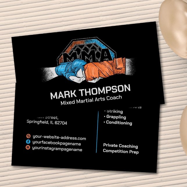 MMA - Mixed Martial Arts Training Business Card (Creator Uploaded)