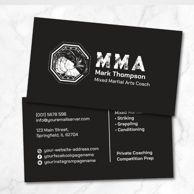 MMA - Mixed Martial Arts Training Business Card (Creator Uploaded)