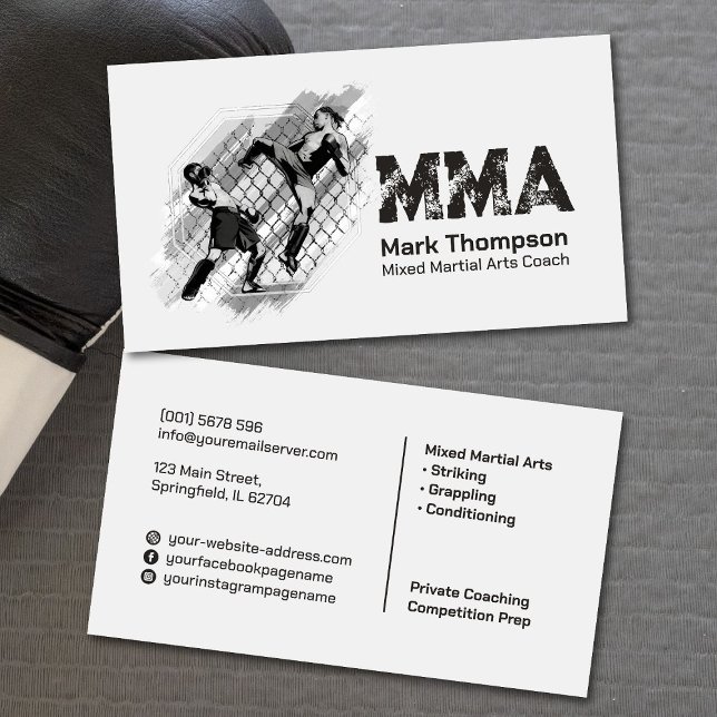 MMA - Mixed Martial Arts Training Business Card (Creator Uploaded)