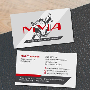 MMA - Mixed Martial Arts Training Business Card