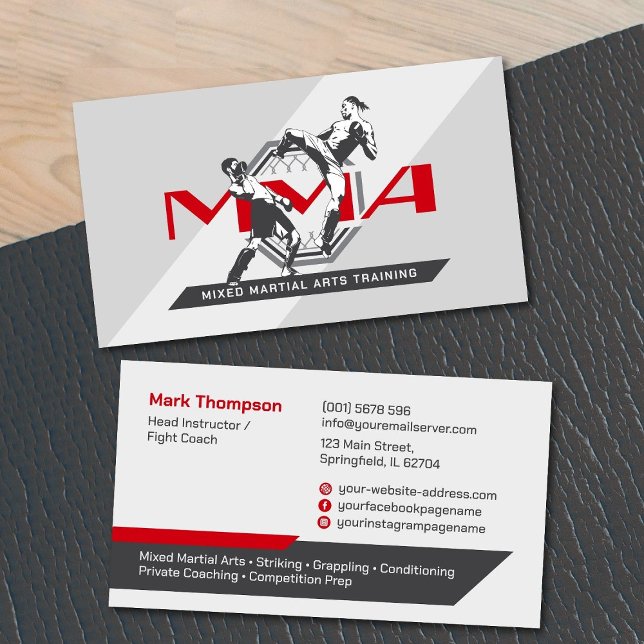 MMA - Mixed Martial Arts Training Business Card (Creator Uploaded)