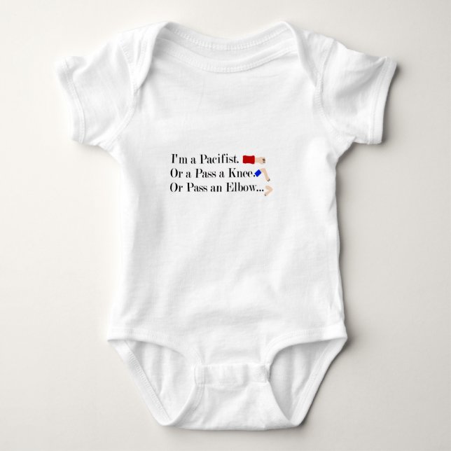MMA Pacifist Humour Design Baby Bodysuit (Front)