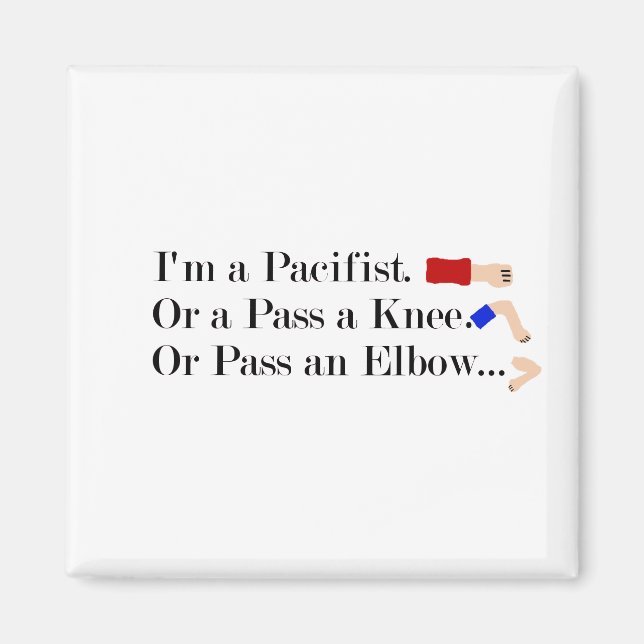 MMA Pacifist Humour Design Magnet (Front)