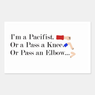 MMA Pacifist Humour Design Rectangular Sticker
