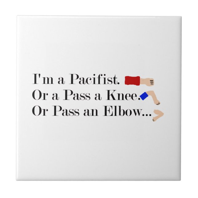 MMA Pacifist Humour Design Tile (Front)