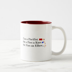 MMA Pacifist Humour Design Two-Tone Coffee Mug